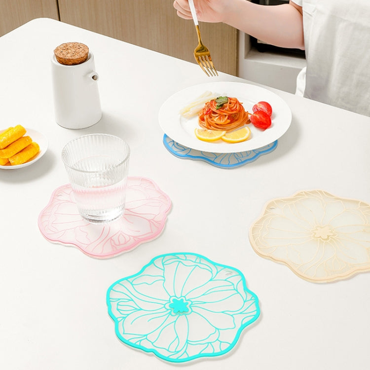 15cm Simple Heat Insulation Anti-Scald Table Mat Anti-Slip Oil Resistant Easy Clean Bowl Coaster