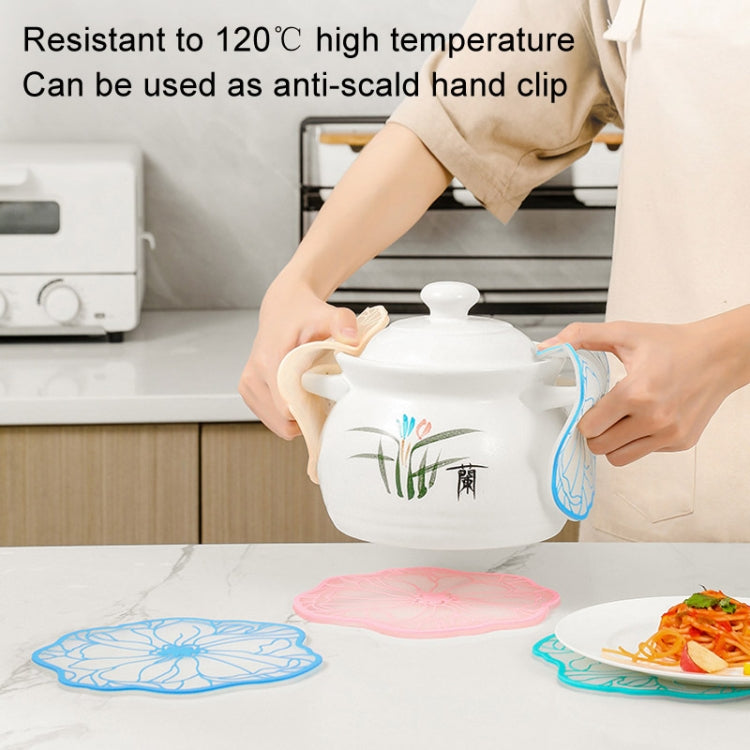 19cm Simple Heat Insulation Anti-Scald Table Mat Anti-Slip Oil Resistant Easy Clean Bowl Coaster