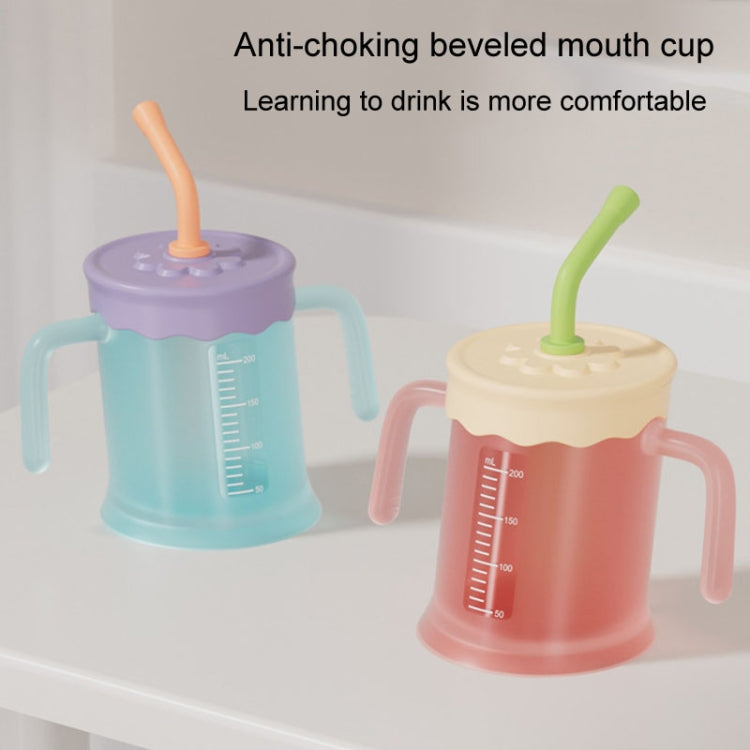 Baby Drink Cup Slant Mouth Mug Children Drinking Straw Water Cup