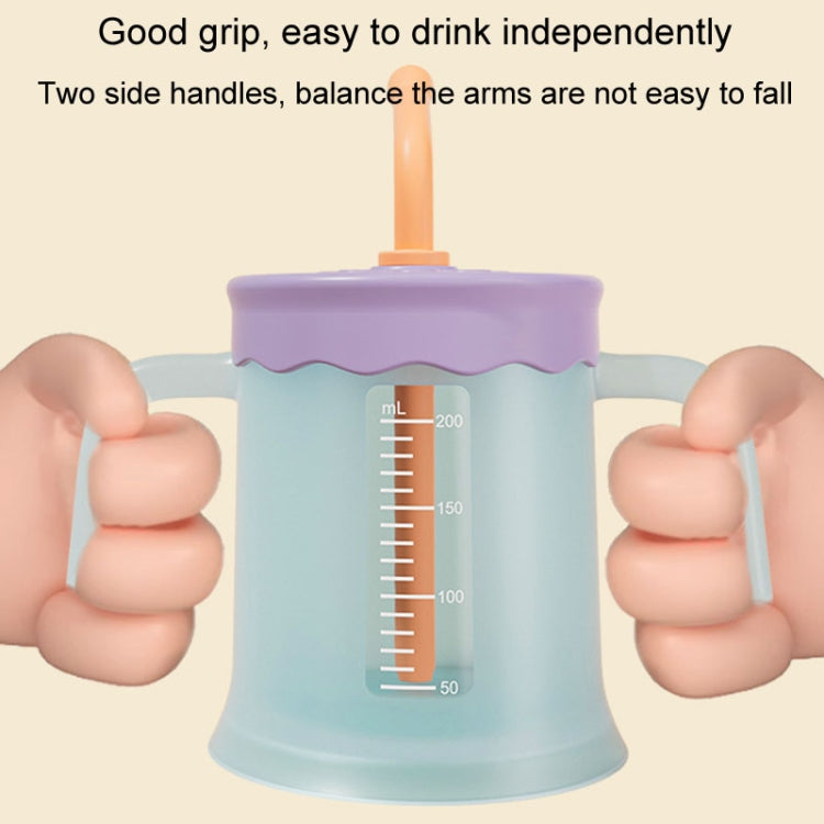 Baby Drink Cup Slant Mouth Mug Children Drinking Straw Water Cup