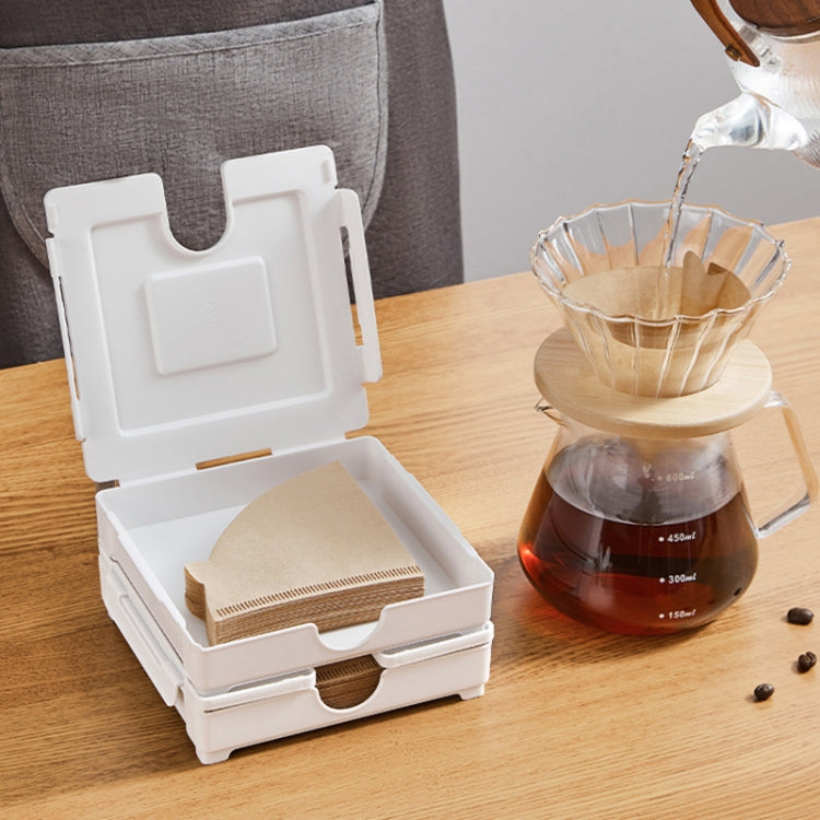 Magnetic Coffee Filter Organizer Refrigerator Coffee Machine Filter Holder - White