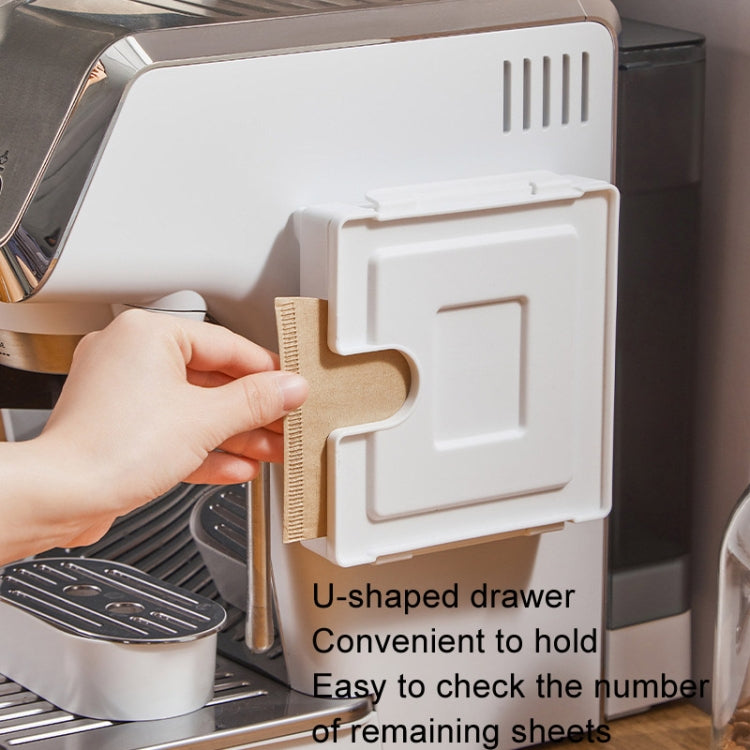 Magnetic Coffee Filter Organizer Refrigerator Coffee Machine Filter Holder - White