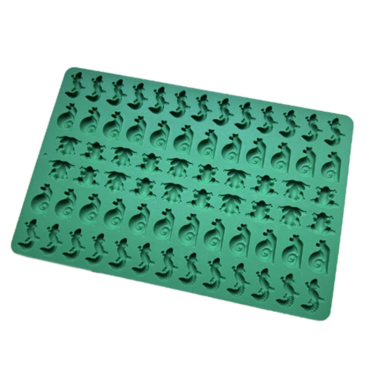 70-Cavity Mini Frog Snail Gecko Silicone Molds For Making Pet Treats, Fondant, Cake, Chocolate, Candy, and Cookies - Green