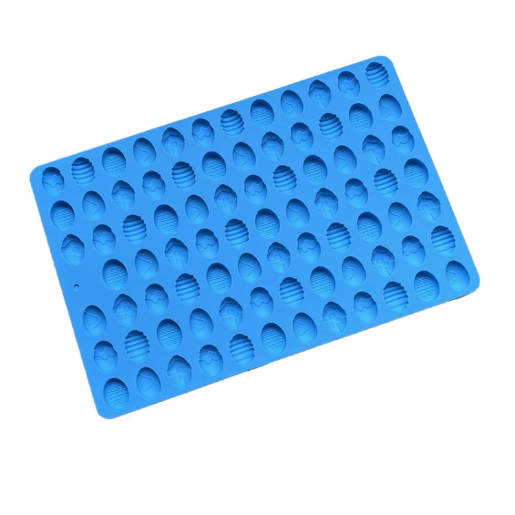 83-Cavity Mini Easter Egg Silicone Molds For Making Pet Treats, Fondant, Cake, Chocolate, Candy, And Cookies - Blue