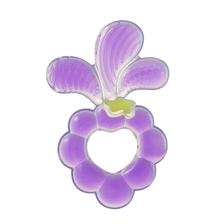 Baby Food-Grade Silicone Grape Teether Toddler Teething Sticks Fruit Silicone Nibbles, Color: Purple