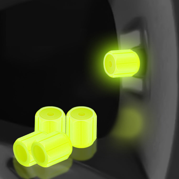 5packs Luminous Car Motorcycle Tire Valves, Color: Yellow - 4pcs /Set
