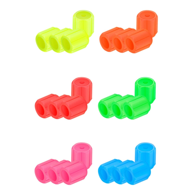 5packs Luminous Car Motorcycle Tire Valves, Color: Orange - 4pcs /Set