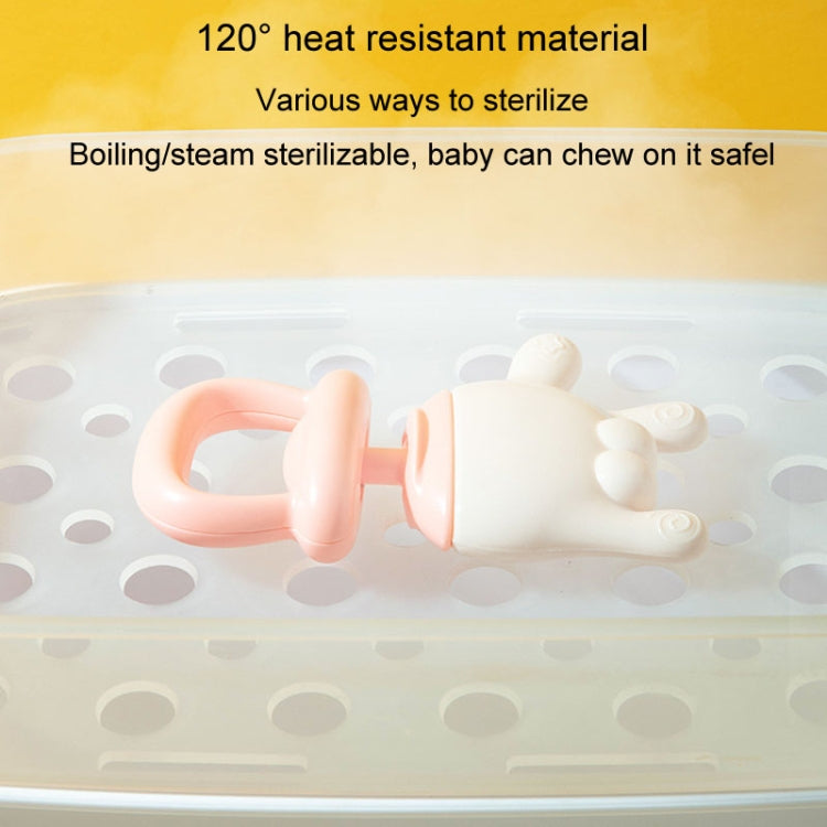 Baby Rattle Teether Soothing Teething Stick Anti-Eating Silicone Toy, Color: 666 Gesture Pink