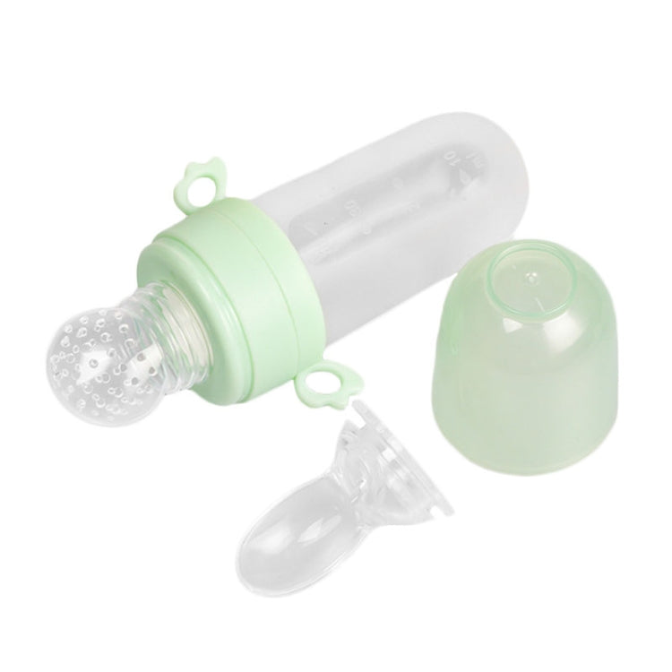 Portable Dual-purpose Baby Food Feeding Spoon Fruit Vegetable Silicone Feeding Pacifier Bottle