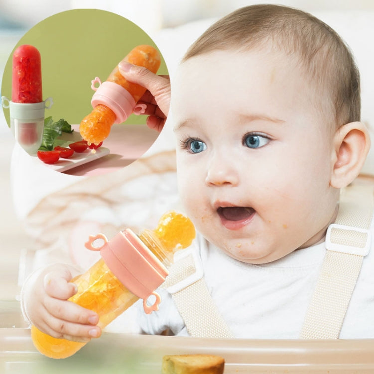 Portable Dual-purpose Baby Food Feeding Spoon Fruit Vegetable Silicone Feeding Pacifier Bottle