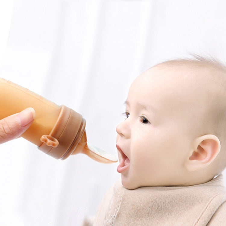 Portable Dual-purpose Baby Food Feeding Spoon Fruit Vegetable Silicone Feeding Pacifier Bottle
