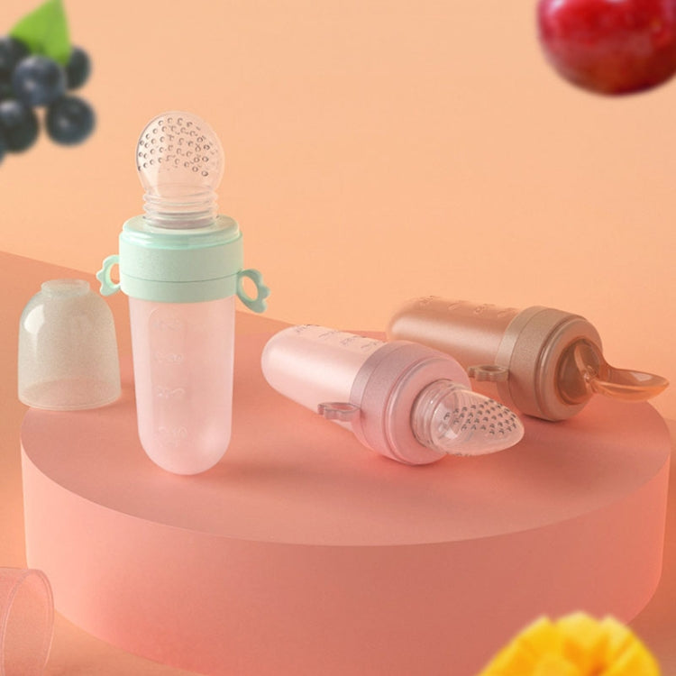 Portable Dual-purpose Baby Food Feeding Spoon Fruit Vegetable Silicone Feeding Pacifier Bottle