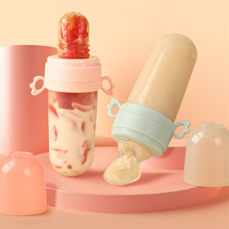 Portable Dual-purpose Baby Food Feeding Spoon Fruit Vegetable Silicone Feeding Pacifier Bottle
