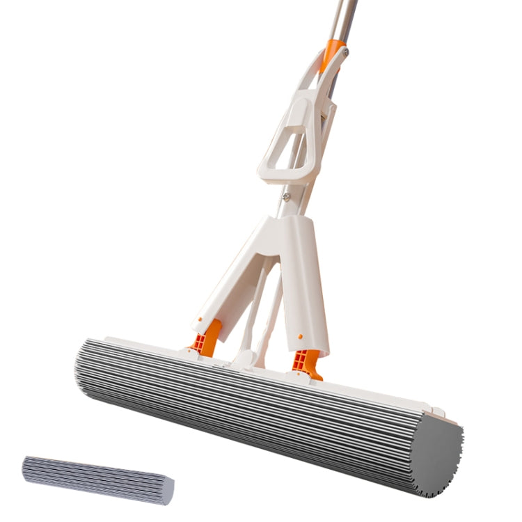 Household Water Absorbent Telescopic Pole Mop Lazy Hands-Free Folding Mop, Style: 35cm+1 Cotton Head Random Color Delivery