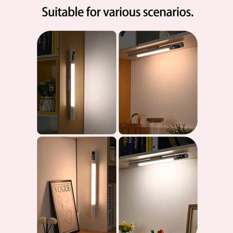 Rechargeable Under Cabinet LED Motion Sensor Night Light with Digital Display 1200mAH