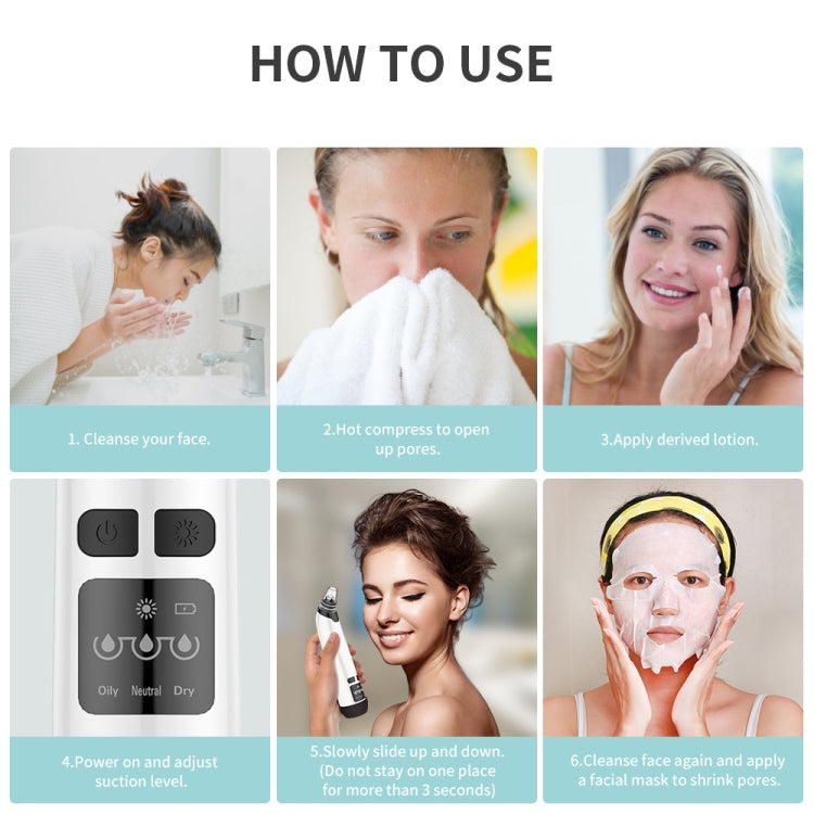 KS-X007 Electric Heating Hot Compress Pore Cleaner Home Facial Blackhead Acne Remover