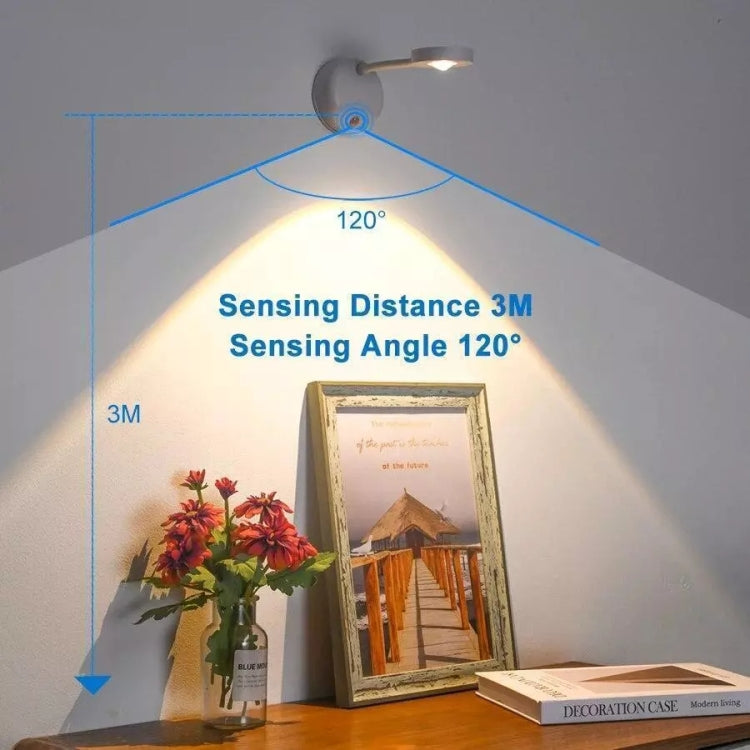 Rechargeable LED Motion Sensor Wireless Spotlight Dimmable Picture Light 2000mAH