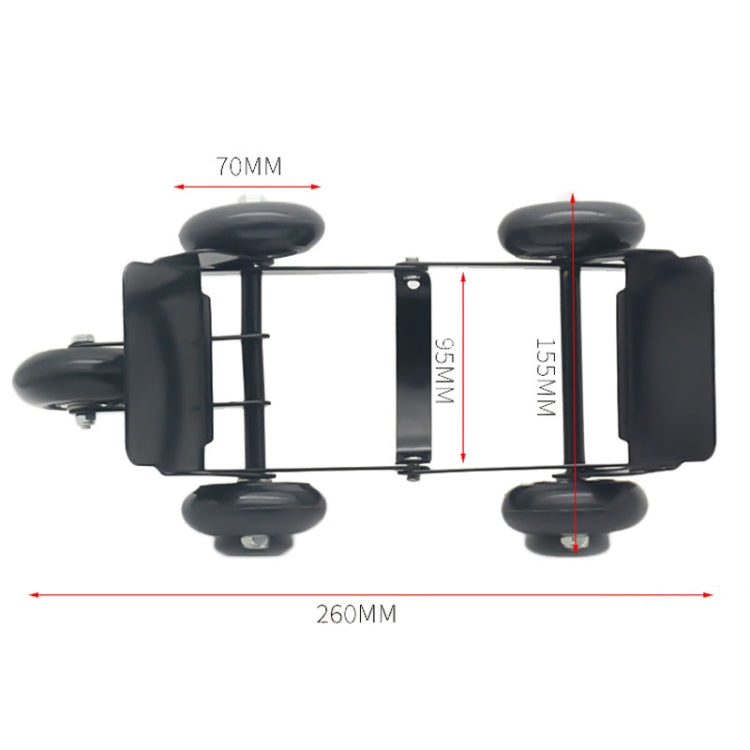Motorcycle Moving Trailer Device Flat Tire Booster Emergency Electric Vehicle Tractor, Color: Black