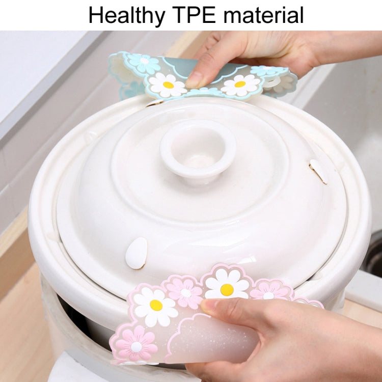 Household High Temperature Resistant Daisy Coasters Kitchen Tabletop Insulation Mat, Style: Pink Small