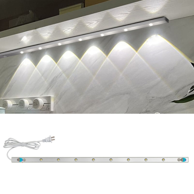 220V CN Plug Motion Sensor Wardrobe Cabinet Lamp LED Light Bar, Spec: White 50cm