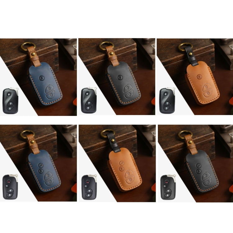 For Lexus RX270/ES240/LX570 Hallmo Car Key Cover, Color: 3 Keys Brown