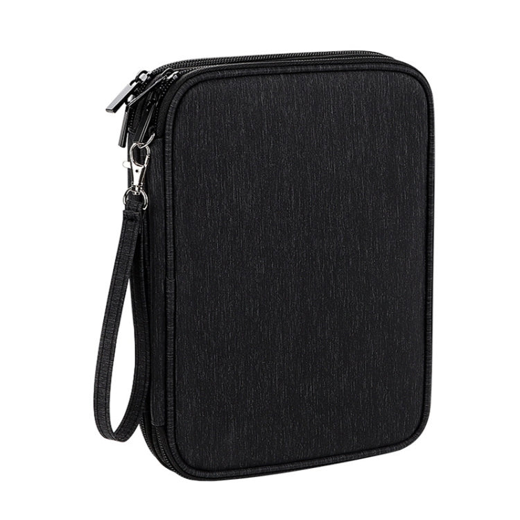 SM08 Large Capacity Waterproof Portable Double-layer Digital Storage Bag, Size: L - Black