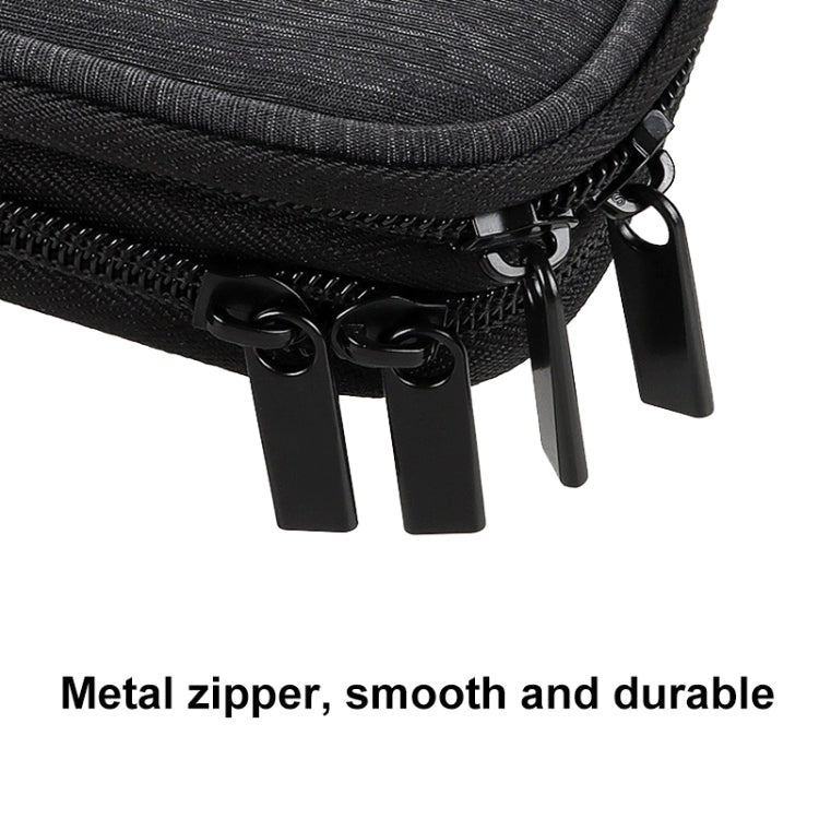 SM08 Large Capacity Waterproof Portable Double-layer Digital Storage Bag, Size: L - Black