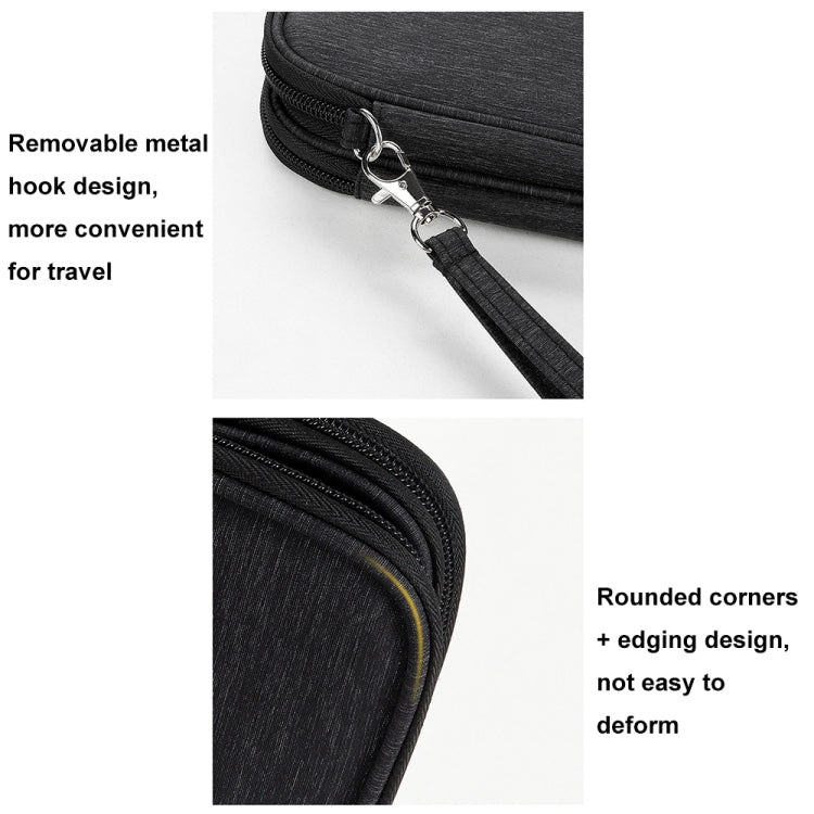 SM08 Large Capacity Waterproof Portable Double-layer Digital Storage Bag, Size: S - Black