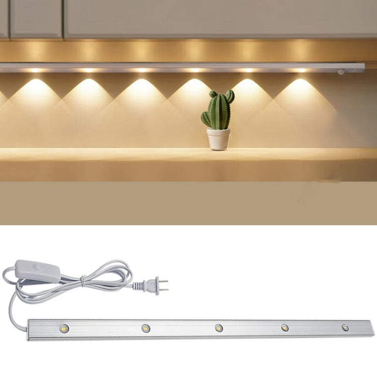 60cm 220V CN Plug Wardrobe Cabinet Lamp LED Light Bar With Button Switch