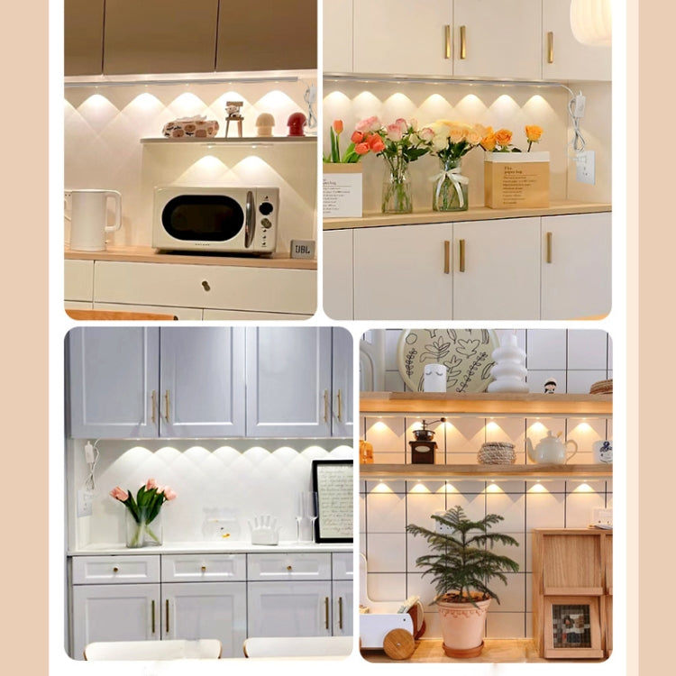 60cm 220V CN Plug Wardrobe Cabinet Lamp LED Light Bar With Button Switch