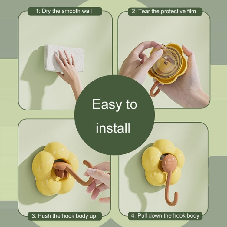 Household Suction Cup Flower Hook Bathroom Vacuum Sticky Hooks Without Punch Hole