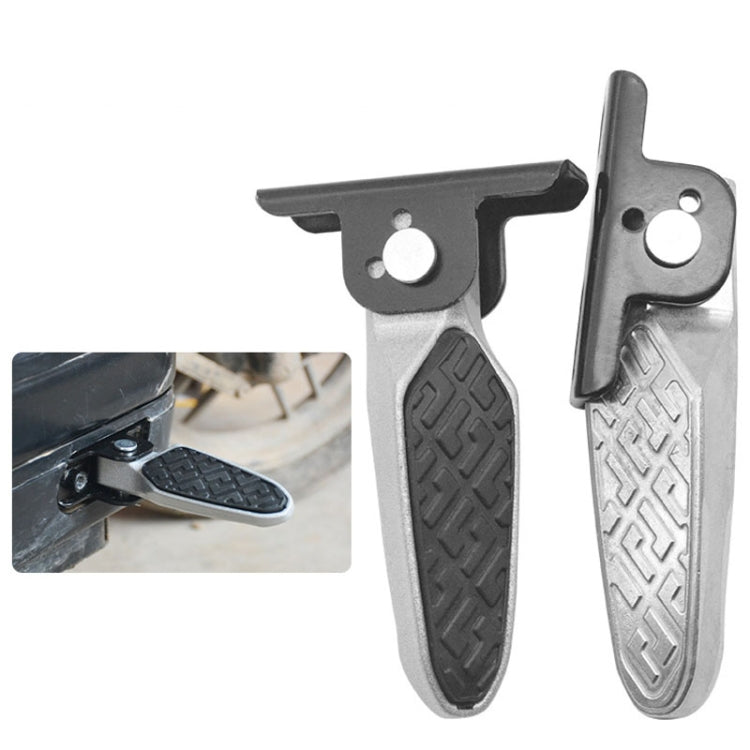 Electric Motorcycle Folding Foot Pegs Modification Pedal Pad Footrests, Style: With Anti-slip Pad