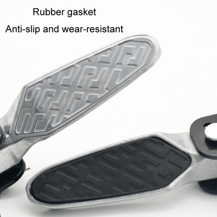 Electric Motorcycle Folding Foot Pegs Modification Pedal Pad Footrests, Style: All Aluminum