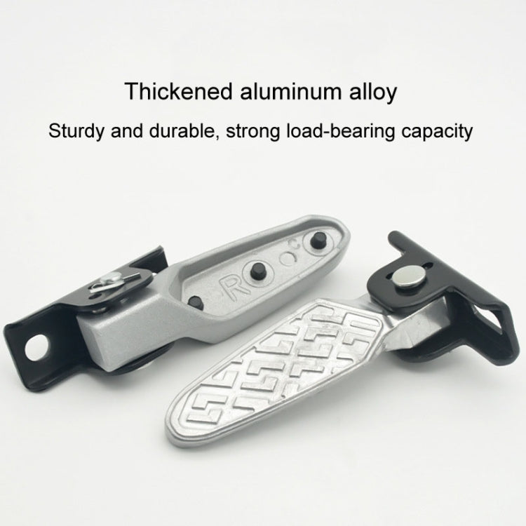 Electric Motorcycle Folding Foot Pegs Modification Pedal Pad Footrests, Style: With Anti-slip Pad