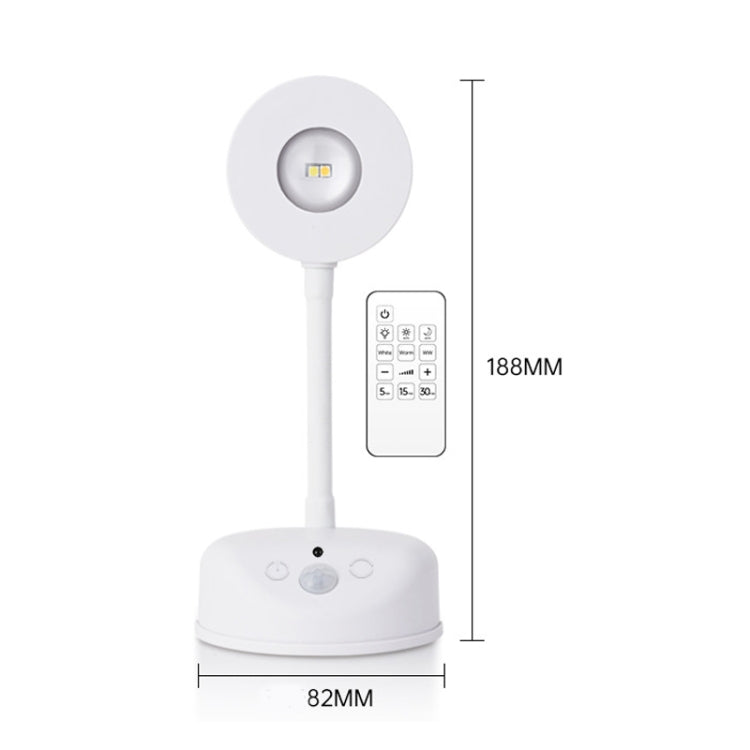 Rechargeable LED Motion Sensor Wireless Spotlight With Remote Control 1200mAH Black