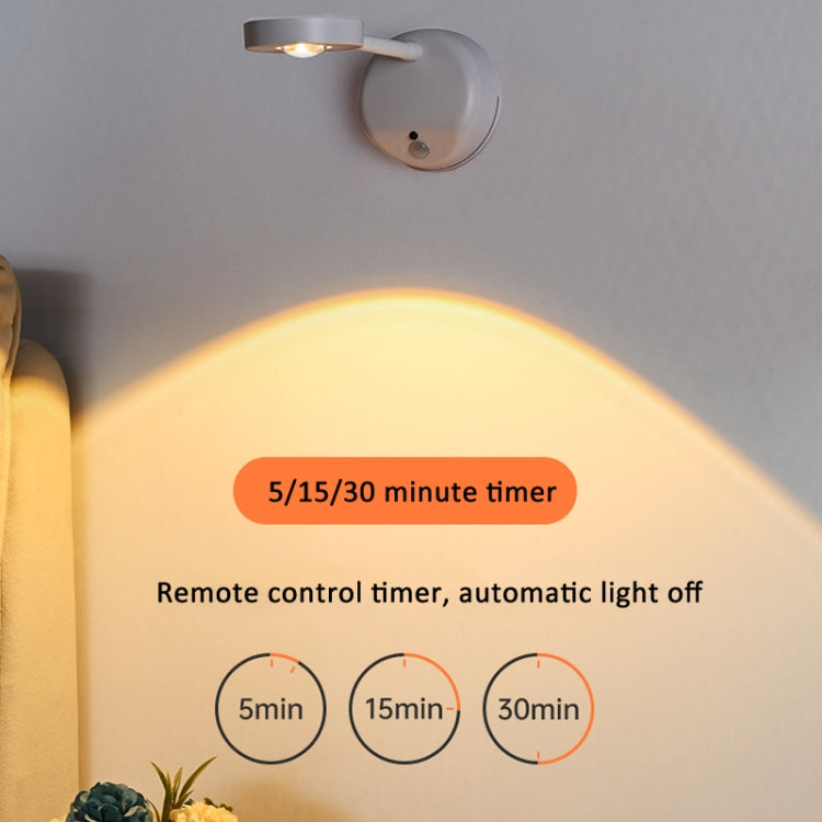Rechargeable LED Motion Sensor Wireless Spotlight With Remote Control 1200mAH White