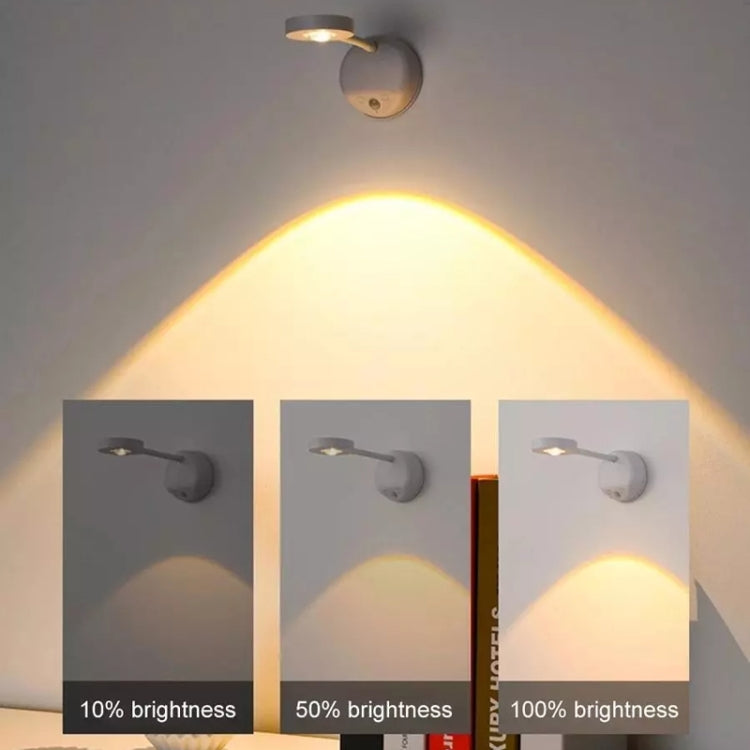 Rechargeable LED Motion Sensor Wireless Spotlight With Remote Control 2000mAH White