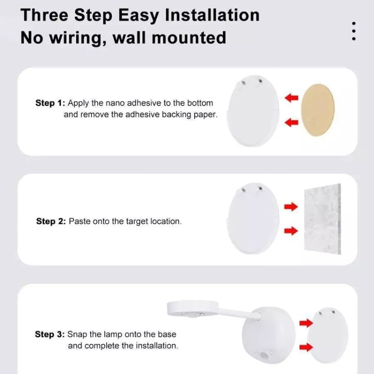 Rechargeable LED Motion Sensor Wireless Spotlight With Remote Control 2000mAH Black
