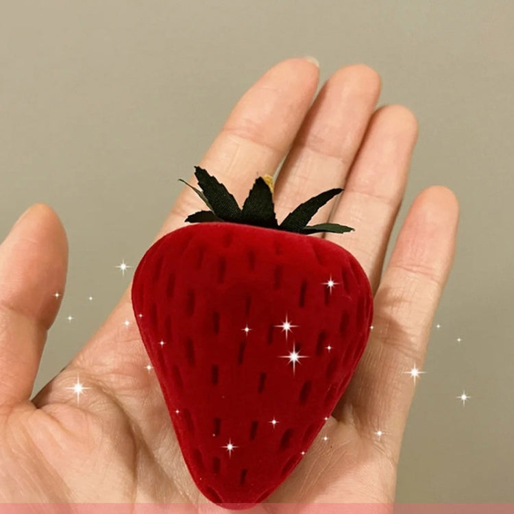 Strawberry Type Ring Box Mini Jewelry Organizer - Red