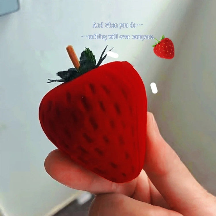 Strawberry Type Ring Box Mini Jewelry Organizer - Red