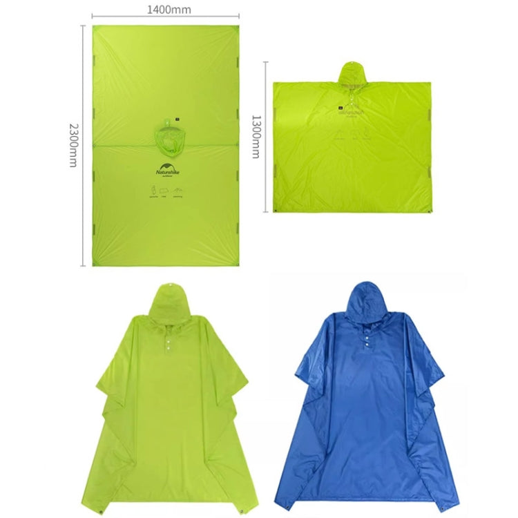 Naturehike 210T Plaid Outdoor Rain Poncho 3 In 1 Canopy Riding Travel Portable Backpacking Raincoat