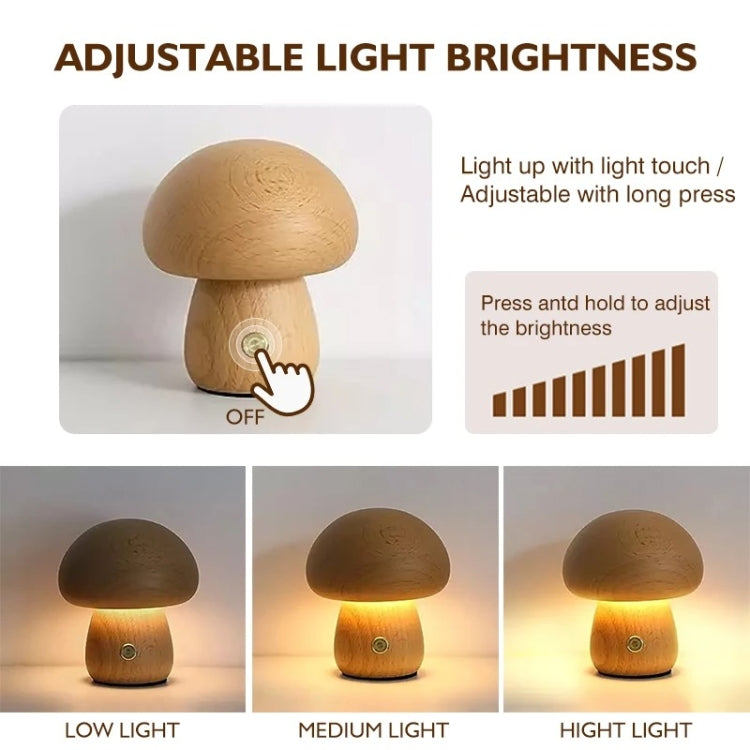 Mushroom Shape Night Light Touch Control Dimmable Bedside Atmosphere Lamp, Style: A Type Mixed
