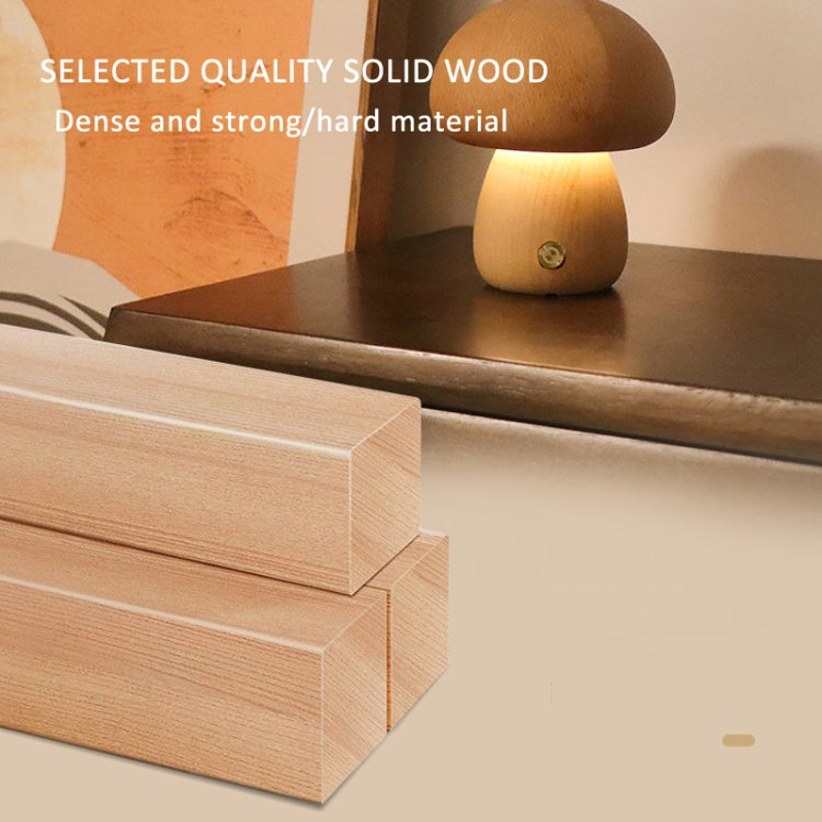 Mushroom Shape Night Light Touch Control Dimmable Bedside Atmosphere Lamp, Style: B Type Walnut