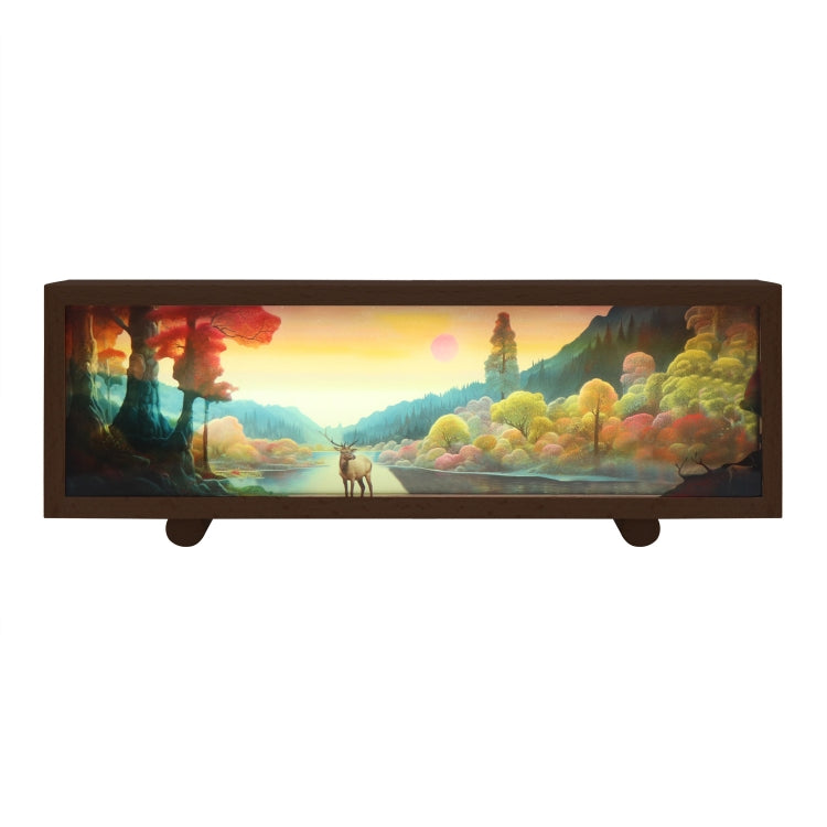 3 Color Light Touch Control Wooden Acrylic Atmosphere Lightbox Decoration Painting Night Light