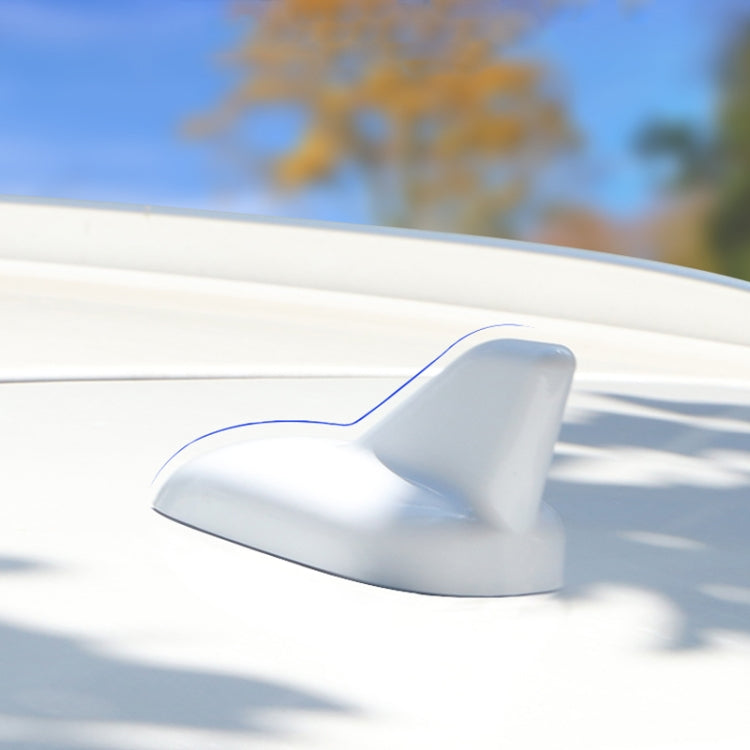 Car Shark Fin Modified Antenna With Signal Reception, Color: White