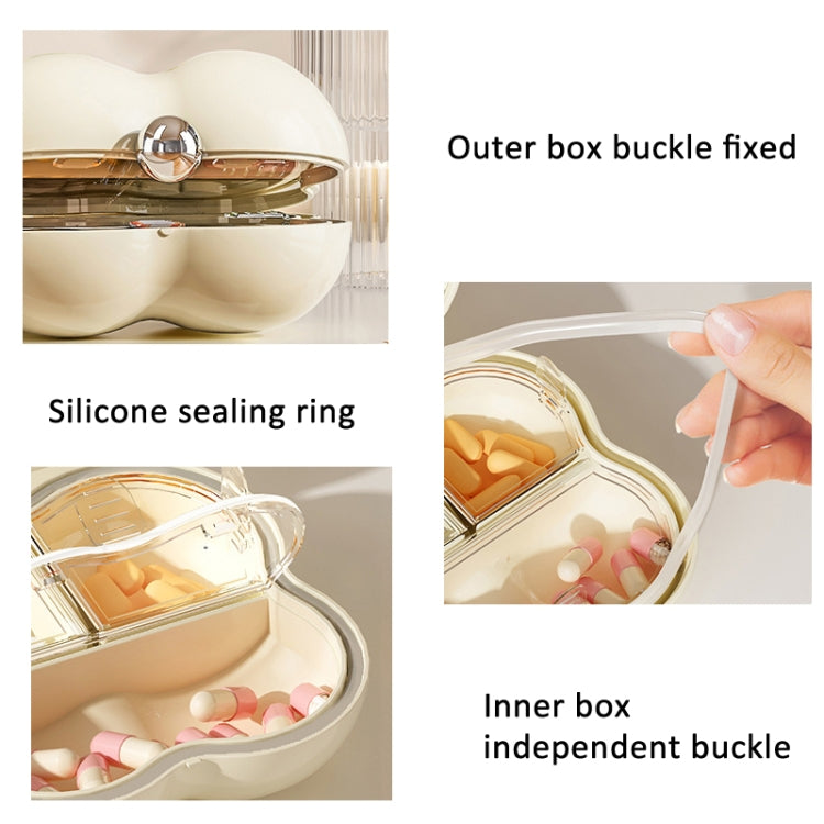 7 Compartment Mini Portable Pill Box Jewelry Sealed Storage Box