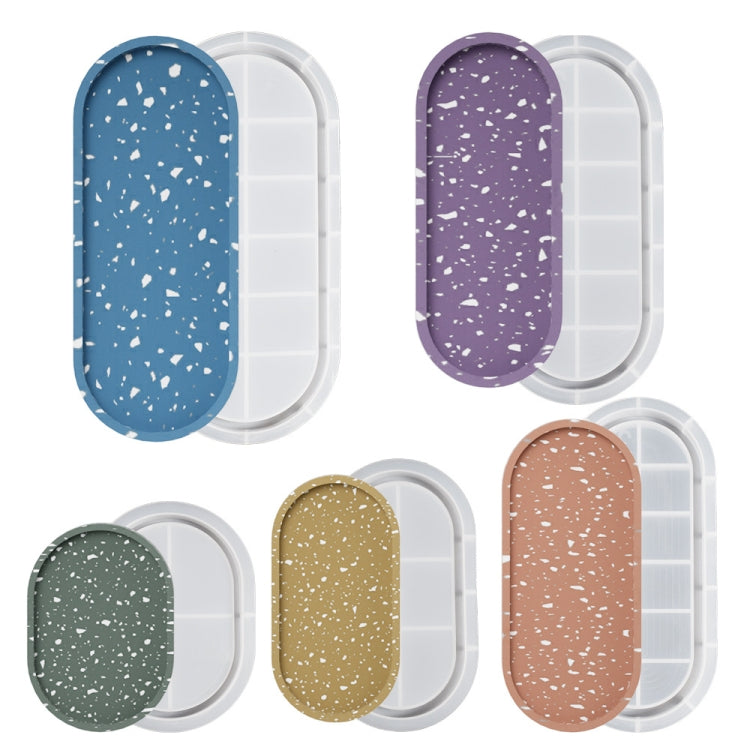 DIY Epoxy Oval Tray Dish Mold Silicone Mold for Flower Pot Base, Spec: 005