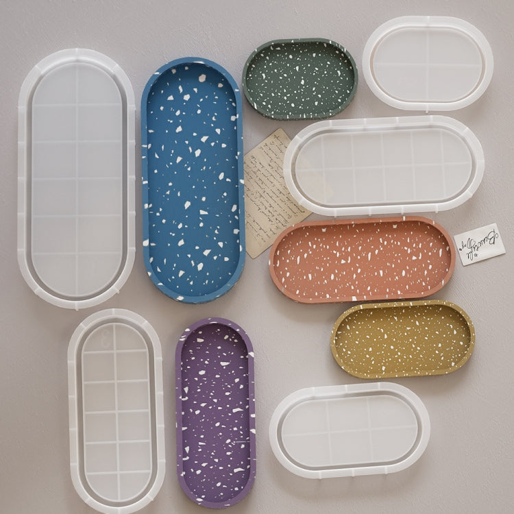 DIY Epoxy Oval Tray Dish Mold Silicone Mold for Flower Pot Base, Spec: 002