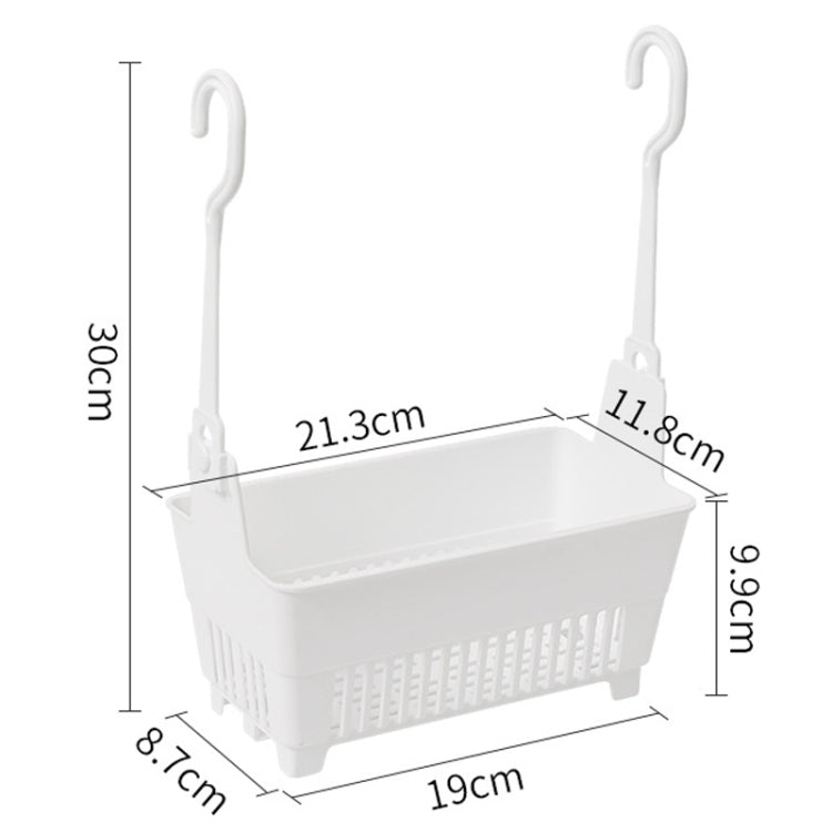 Household Bathroom Hanging Drainage Hanger Kitchen Multifunctional Stackable Basket - White