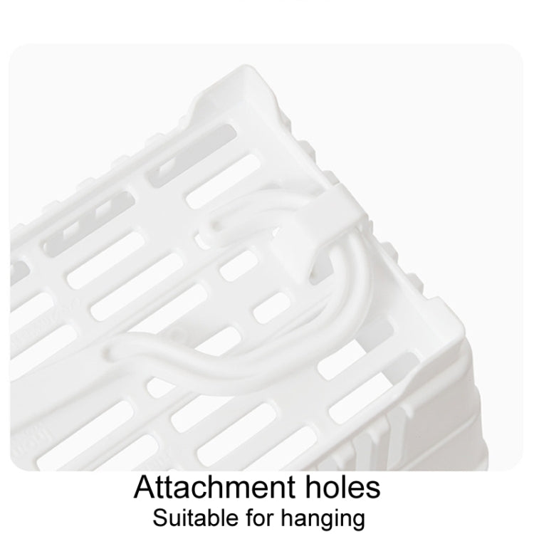 Household Bathroom Hanging Drainage Hanger Kitchen Multifunctional Stackable Basket - White